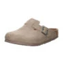 Birkenstock Boston Veloursleder Vegan Pantoletten Normal - Taupe -Schuhserien Laden 21638651 01