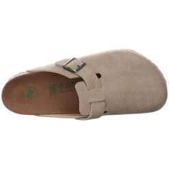 Birkenstock Boston Veloursleder Vegan Pantoletten Normal - Taupe 16 Birkenstock Boston Veloursleder Vegan Pantoletten Normal - Taupe -Schuhserien Laden 21638651 06