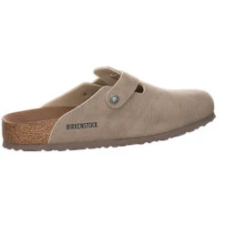 Birkenstock Boston Veloursleder Vegan Pantoletten Normal - Taupe 18 Birkenstock Boston Veloursleder Vegan Pantoletten Normal - Taupe -Schuhserien Laden 21638651 08
