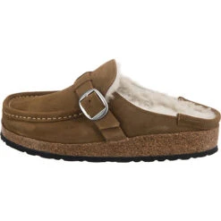 Birkenstock Buckley Veloursleder Lammfell Clogs Normal - Braun 11 Birkenstock Buckley Veloursleder Lammfell Clogs Normal - Braun -Schuhserien Laden 24681434 03