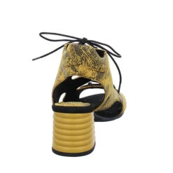 Damen Riemchensandalen Sandalette Fußbett Bequem Freizeit Glattleder Bedruckt Riemchensandalen - Gelb -Schuhserien Laden 24772621 09