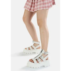 Buffalo Plateausandale GLD ZIP Plateau-Sandaletten - Weiß 9 Buffalo Plateausandale GLD ZIP Plateau-Sandaletten - Weiß -Schuhserien Laden 25880471 02