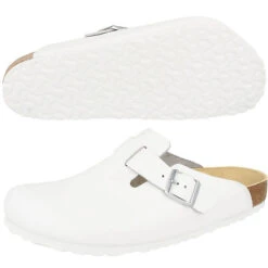 Birkenstock Boston Naturleder Schmal Clogs Unisex Erwachsene Clogs - Weiß -Schuhserien Laden 7421064 04